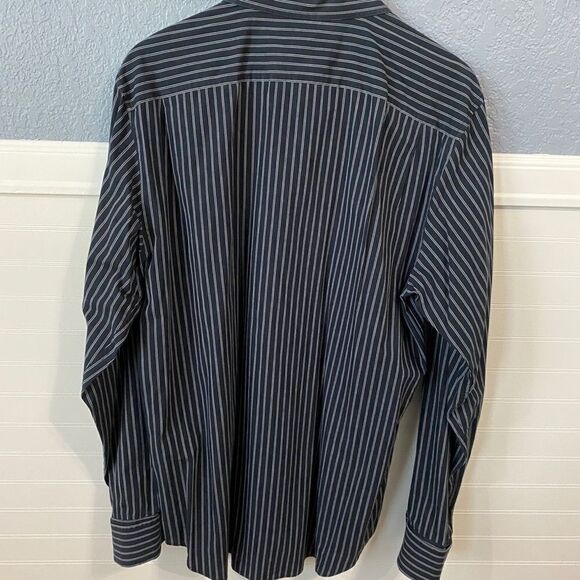 Michael Michael Kors Navy Striped Button Down - Picture 3 of 6